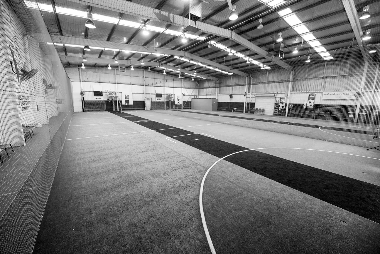 Empty indoor court at ICA Sportzworx Stepney