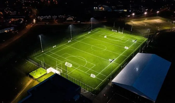 Floodlit pitches and covered cages at Brook Leisure Centre, Dunmurry