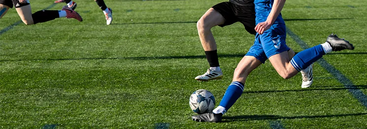 Football on the 3G pitch at the University of Sussex Falmer Sports Complex