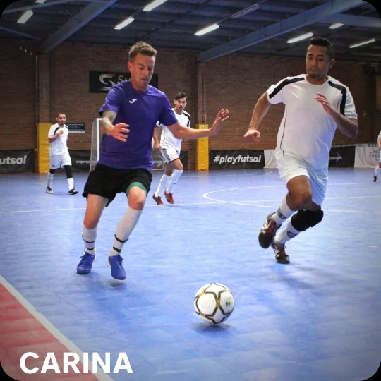 Indoor futsal court at Super Futsal Carina