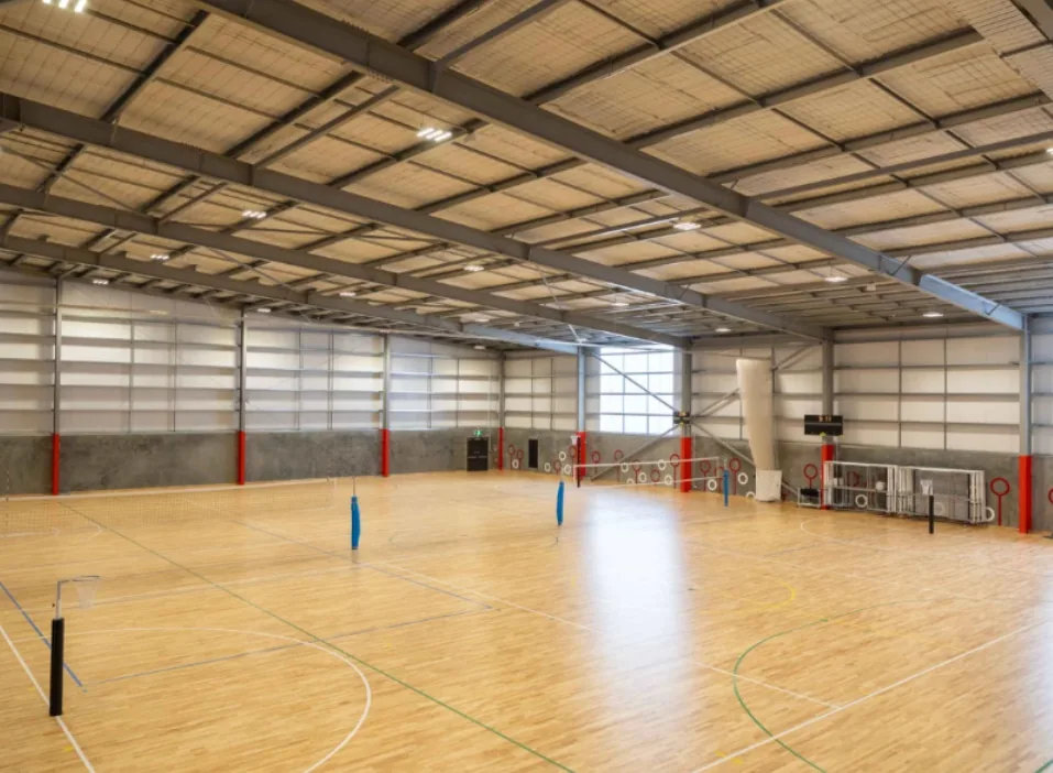 Indoor courts at the Netball Sports Centre, Ngā Puna Wai