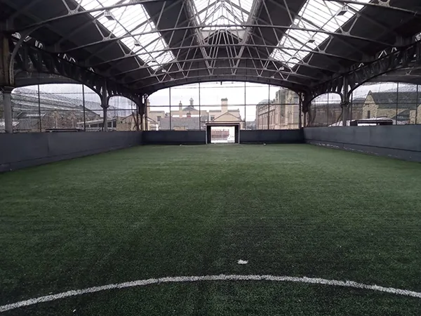 Covered pitch at World of Football Corn Exchange, Chesser