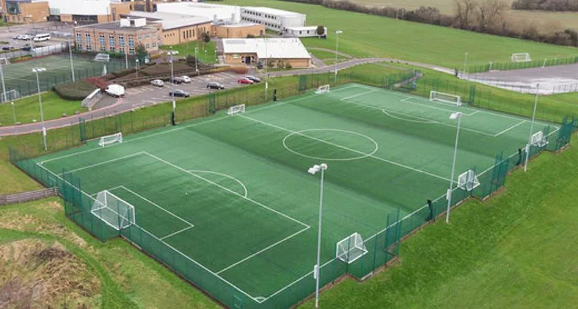 Aerial view of the 3G pitch at Judgemeadow Community College