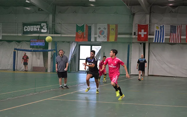 Indoor soccer on Court 3 at Westgate Indoor Sports