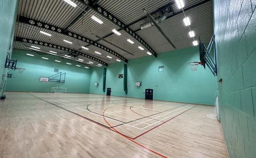Sports hall at New College's Queens Drive sports centre