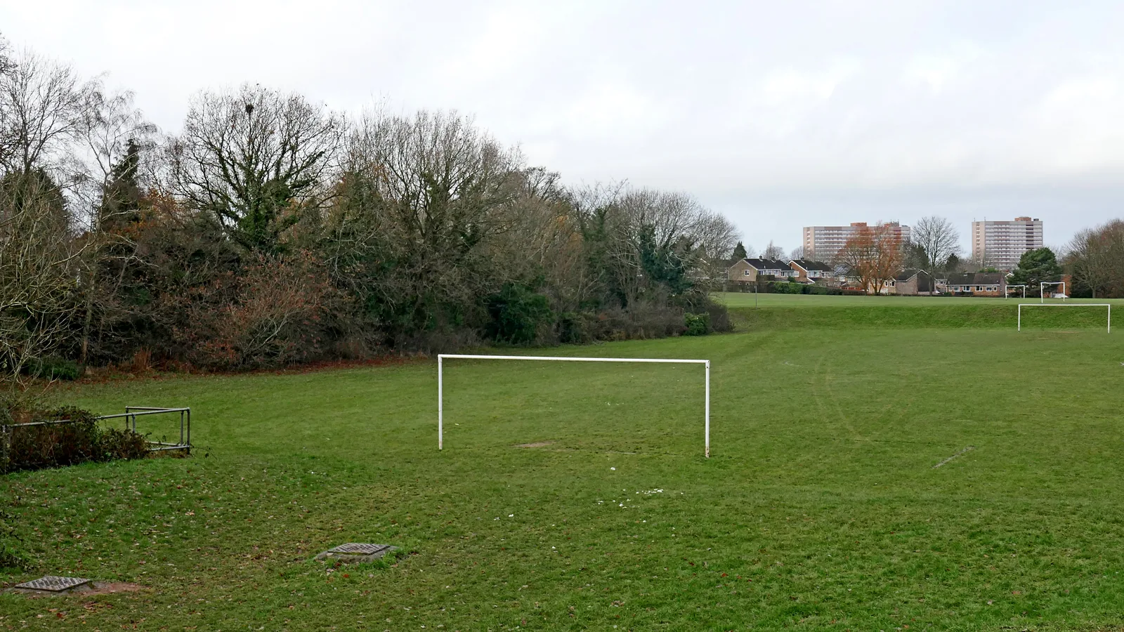 Grass pitches at Windsor Avenue Playing Fields, Penn